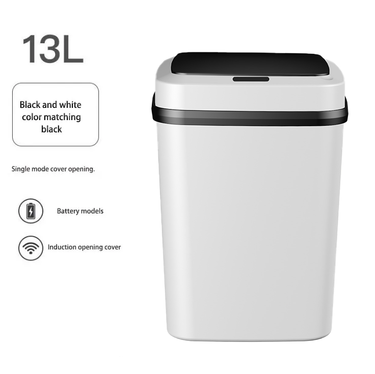 BDI Electric Trash Can Sensitive Mute Odor Isolation Waterproof Automatic Motion Sensor Kick Vibration Rubbish Bin