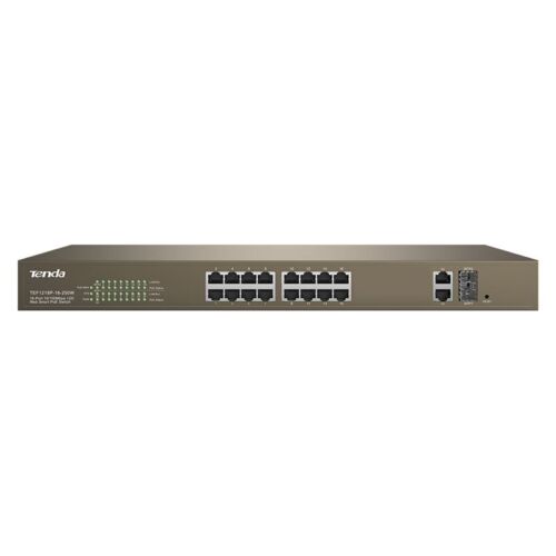 Tenda TEF1218P-16-250W 16-Port 10/100Mbps 2-Port Gigabit Web Smart PoE Switch