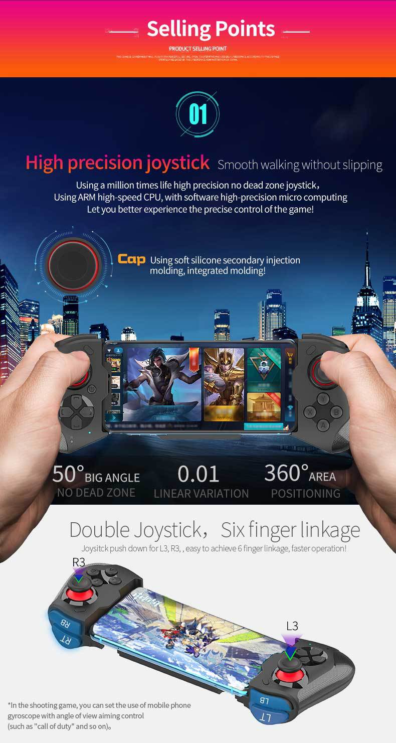 Mochute 060 Stretching Bluetooth Game Controller for Android and Iphone