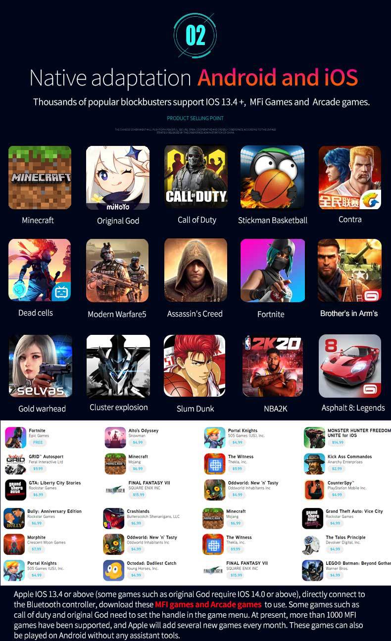 Mochute 060 Stretching Bluetooth Game Controller for Android and Iphone