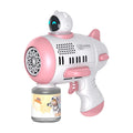 Pink Electric Automatic Light Bubble Machine Bubbles Gun Summer Beach Bath