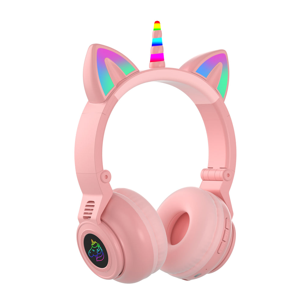 Wireless Bluetooth Gaming Unicorn Headset Stereo PC Headphone Microphone