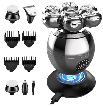 Alien Spaceship Shaver 7 in 1 Professional Cordless Electric Waterproof Rotary Rechargeable Shaver