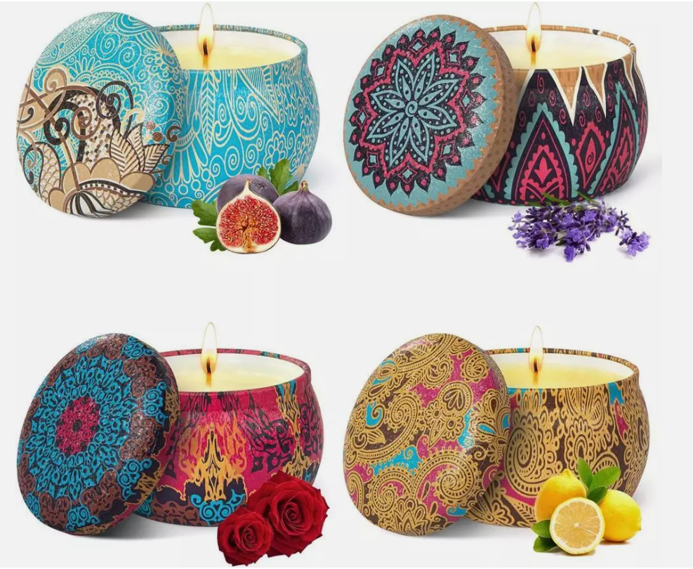 Blooming Bliss Candle Set – Indulge in Lavender, Lemon, Rose & Fig Aromas