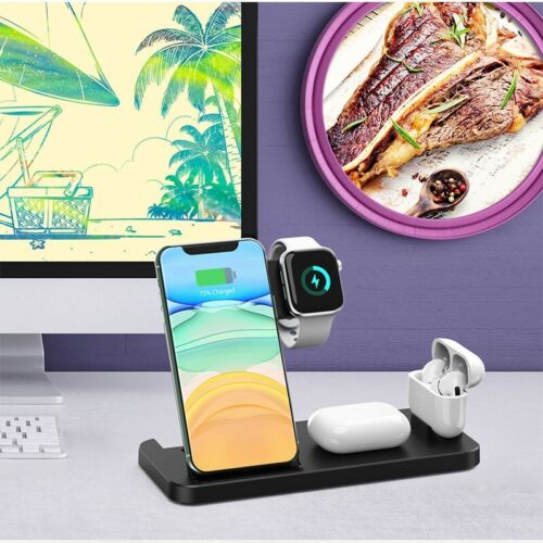 4 in 1 Wireless Charger Dock Charging Station For iWatch iPhone  Samsung Airpod