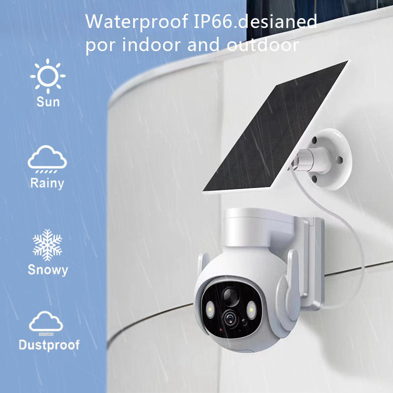 New AI Outdoor Waterproof Solar 3MP WiFi PAN/TILT Scurity Camera (Include 32G TF Card£©