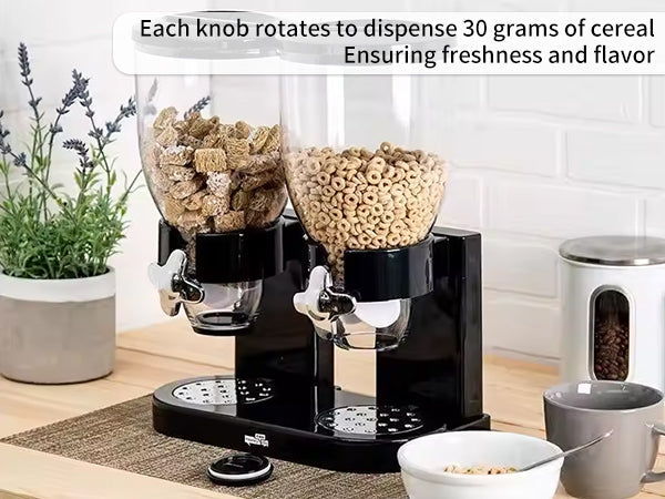 BDI Large Double Cereal Dispenser Dry Food Grains Containers Nuts Storage Container