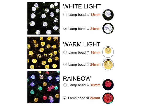 BDI LED Solar String Lights Patio Party Yard Garden Waterproof Decor