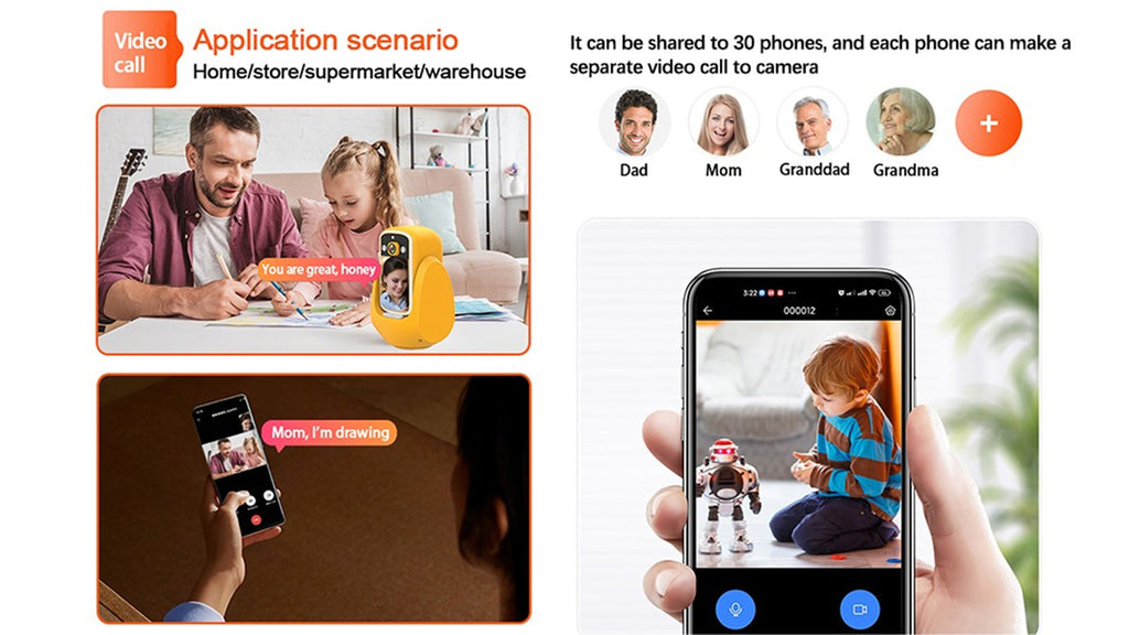 Two way Video Calling Camera with HD Screen