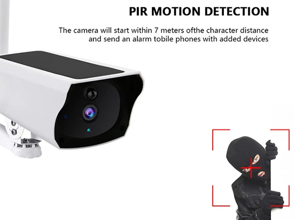 BDI Security Wi-Fi Camera with Solar & Battery Powered & Full HD Outdoor/Indoor CCTV Pack(Include Batteries and 32G SD Card)