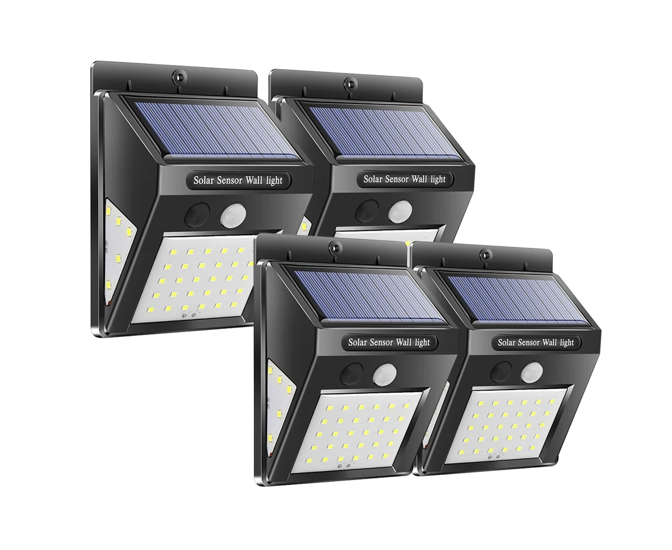 4PCS  LED Solar Powered High Quality Sensor Light Garden Outdoor Security Lights