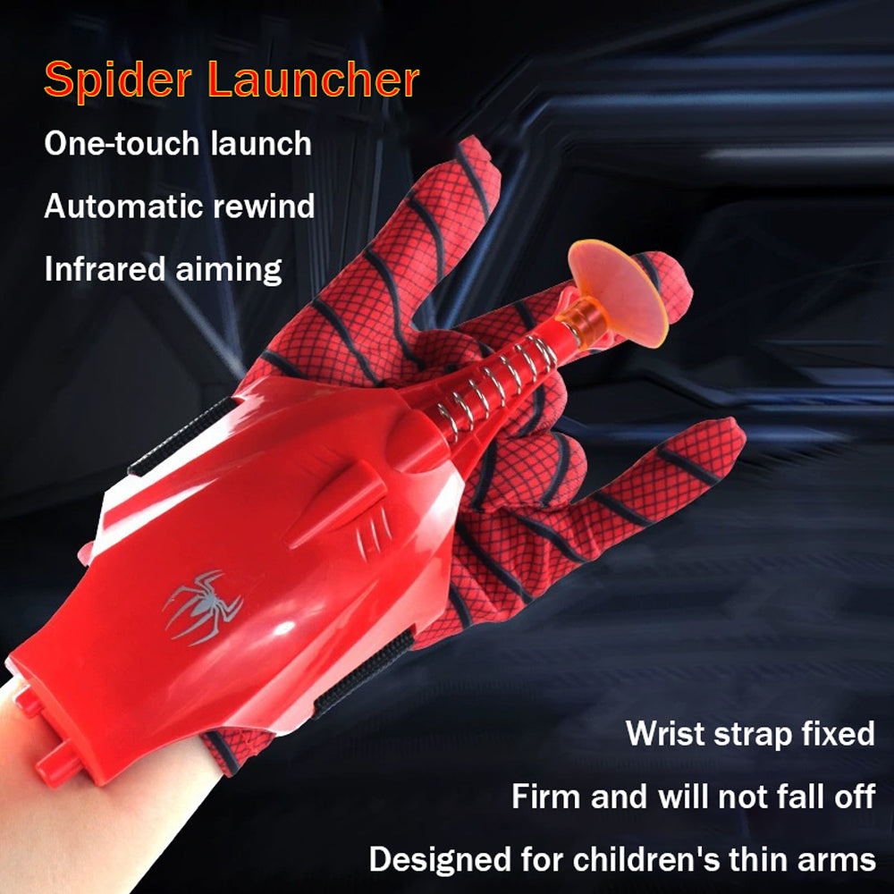Spider-Man Web-Slinger Electric Launcher – Authentic Spider Silk Toy Gun with Auto Reel, Soft Ammo for Kids