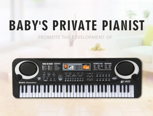 61 Key Electric Piano With Microphone Electronic Keyboard Kids Musical Piano Toy