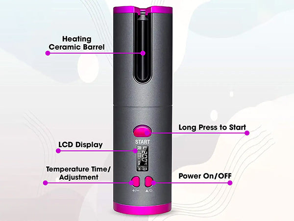 BDI Portable Wireless Charging Automatic Curling Iron