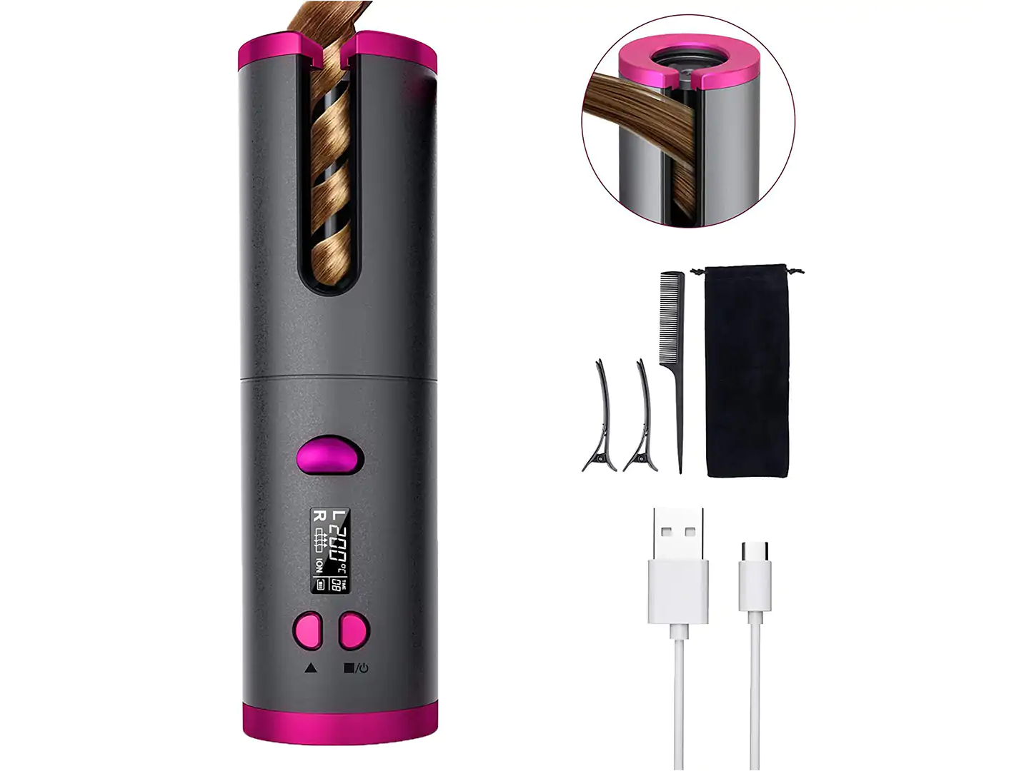 BDI Portable Wireless Charging Automatic Curling Iron