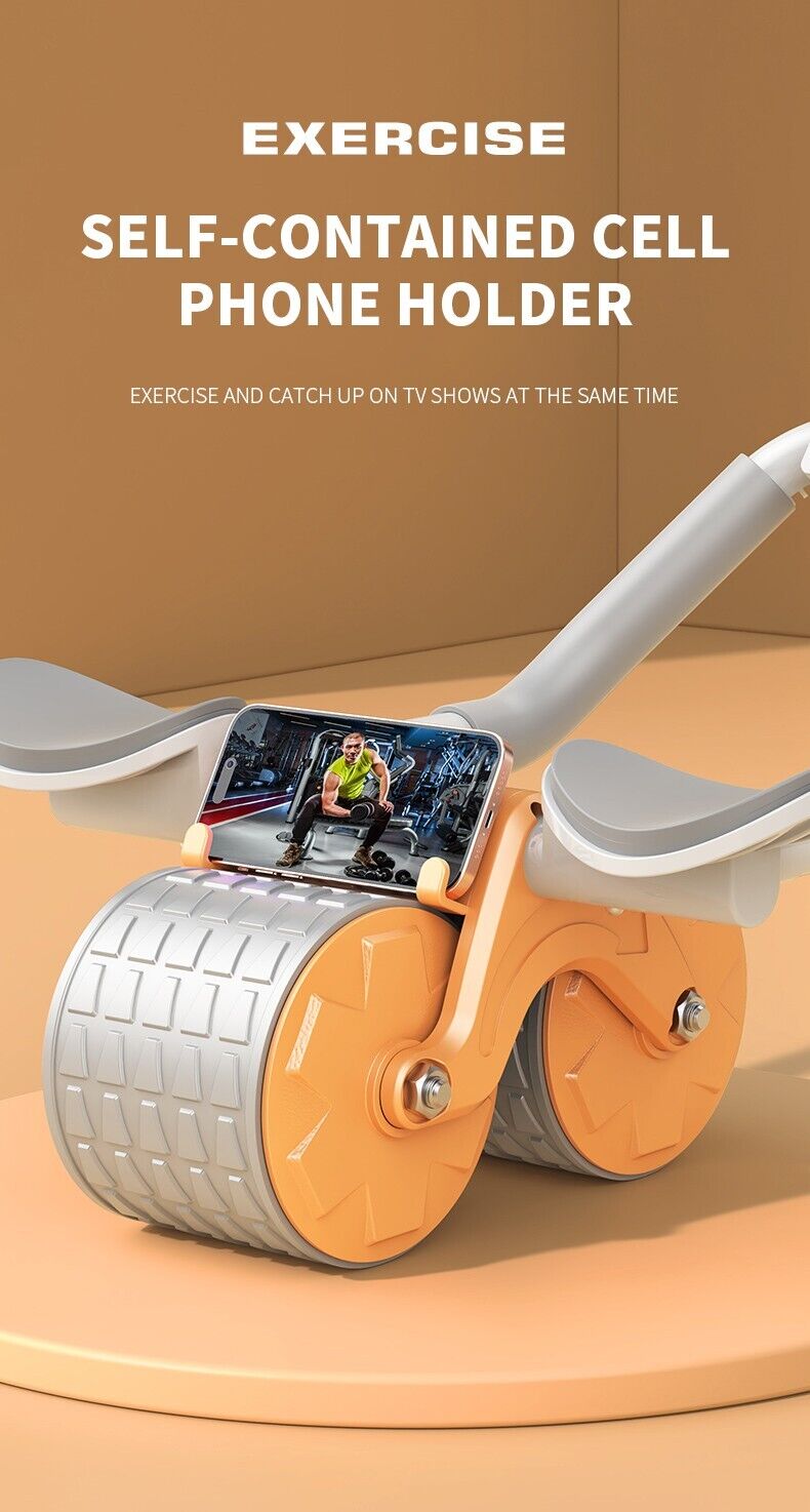 Automatic Rebound Abdominal Wheel Ab Roller Wheel with Elbow Support Roller