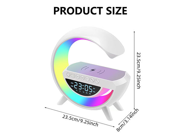 BDI 3 in 1 Rainbow Multi-function Night Light Wireless Charging Stereo
