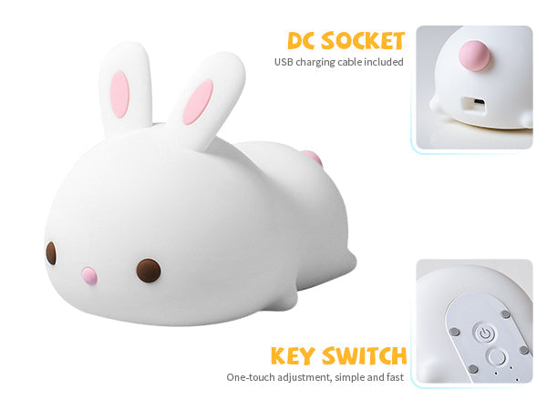 BDI Silicone rabbit soft light night light (upgraded remote control model)