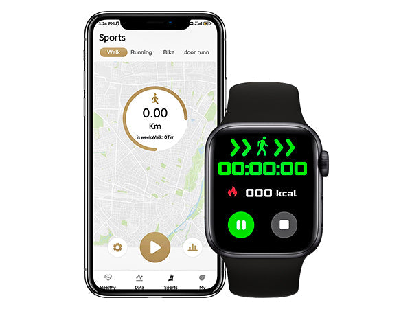 BDI Extremely Narrow Edge Large Screen Smart watch -- Black