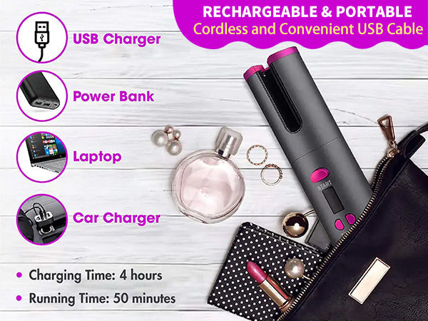 BDI Portable Wireless Charging Automatic Curling Iron
