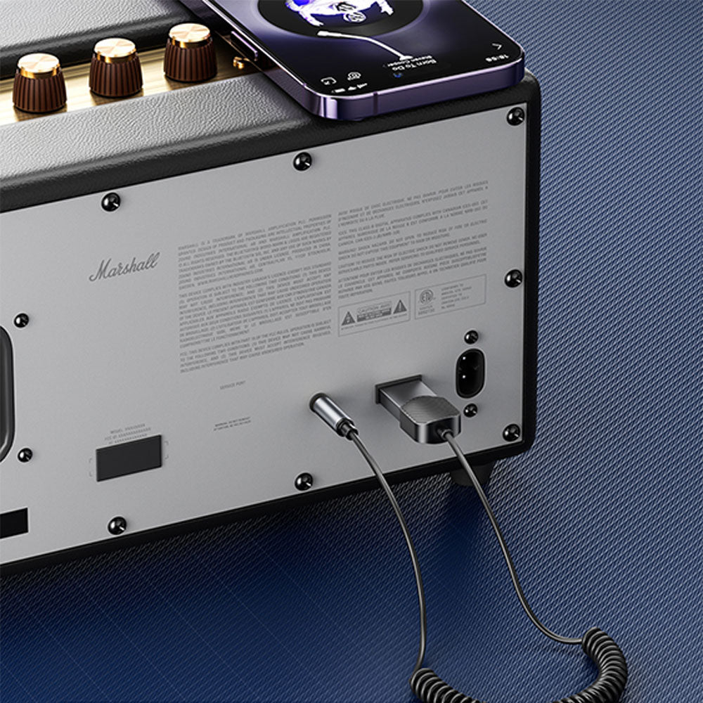 Aluminum Alloy 3.5mm AUX Car Adapter Hands-Free Calling BT5.0 Bluetooth Car Audio Wireless Receiver