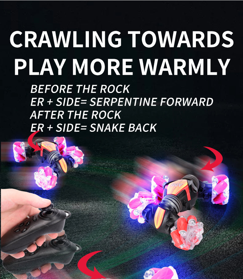 RC Stunt Twist Deformation Car -- Blue