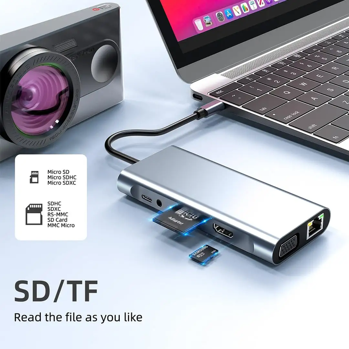 Mindpure 11-in-1 USB-C Multi-Function Laptop Docking Station