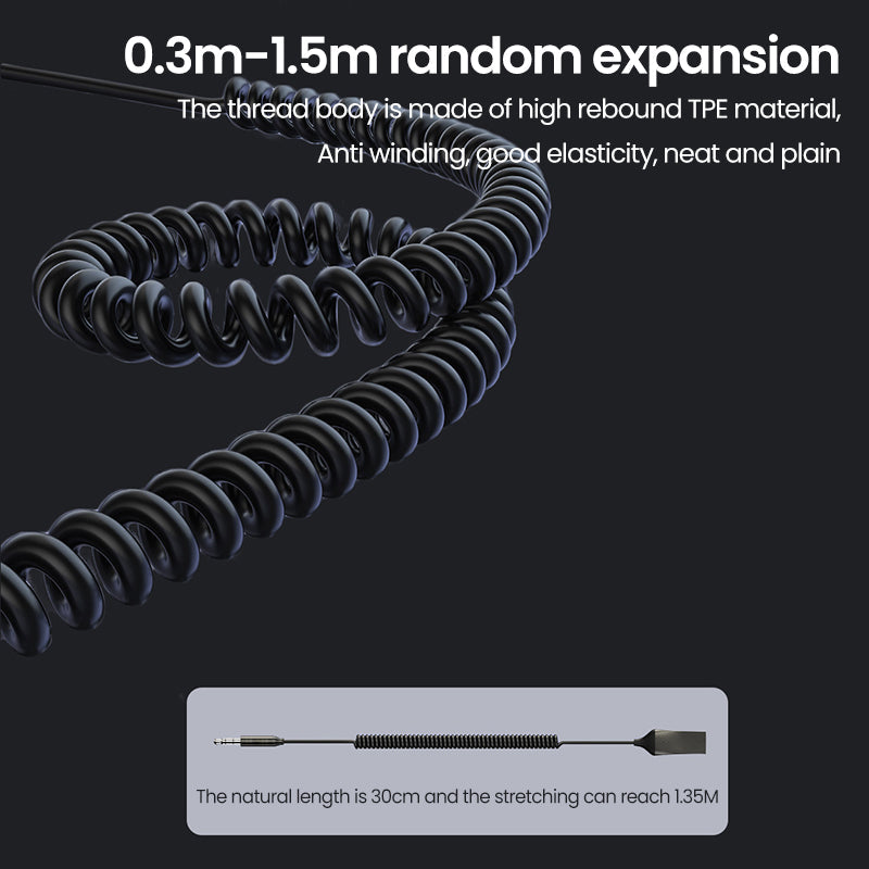 Bluetooth 5.0 AUX Receiver Adapter for Wireless Audio Streaming and Hands-Free Calling