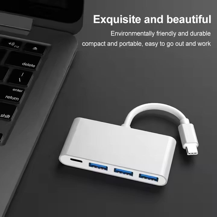 High-Speed Aluminum USB 3.0 Multi-Port Adapter with Multiple Interfaces
