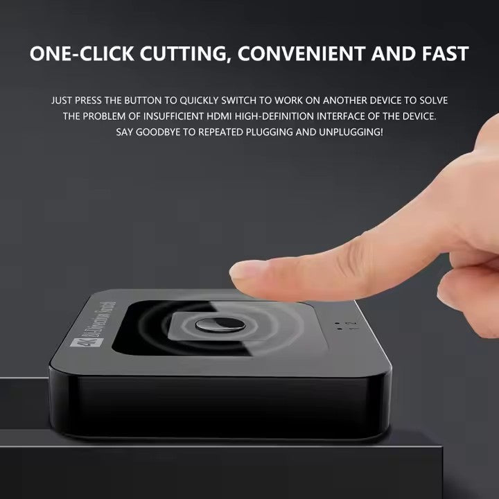 4K60Hz Dual-Screen Switcher Integrated with Computer Power Button (Custom Mold Design)