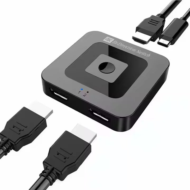 4K60Hz Dual-Screen Switcher Integrated with Computer Power Button (Custom Mold Design)