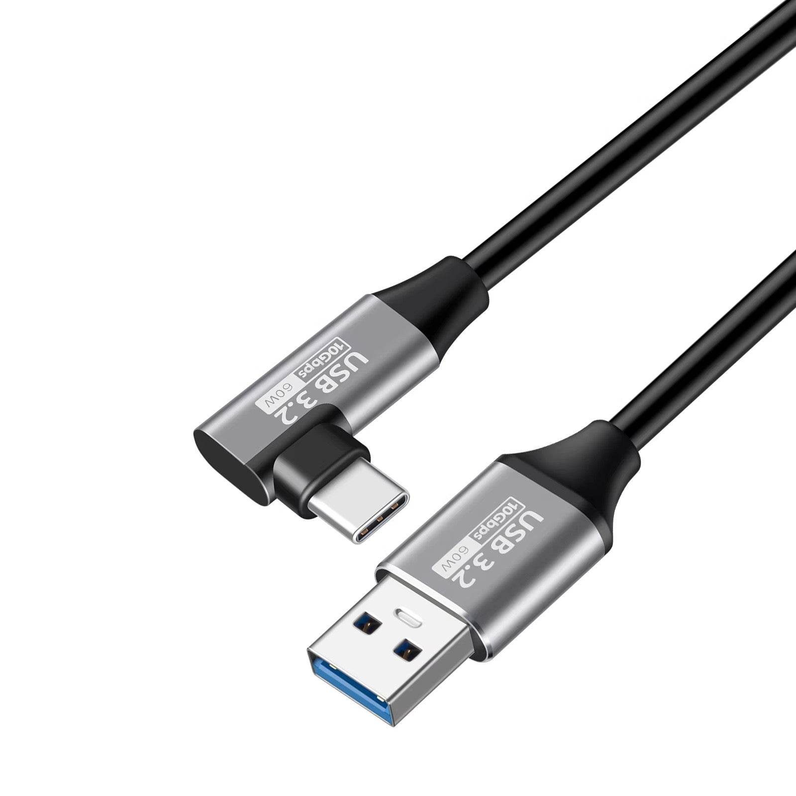 5A Fast Charging Nylon Braided Right-Angle Type-C Cable (USB3 to C)