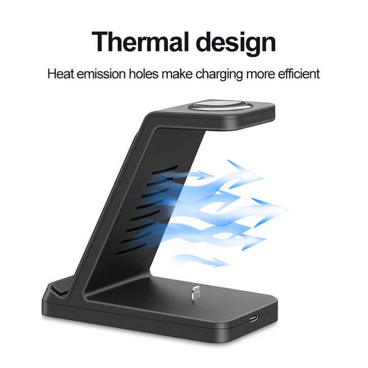 3 in 1 wireless charger for Iphone, Android Smart phone and Watch Stand