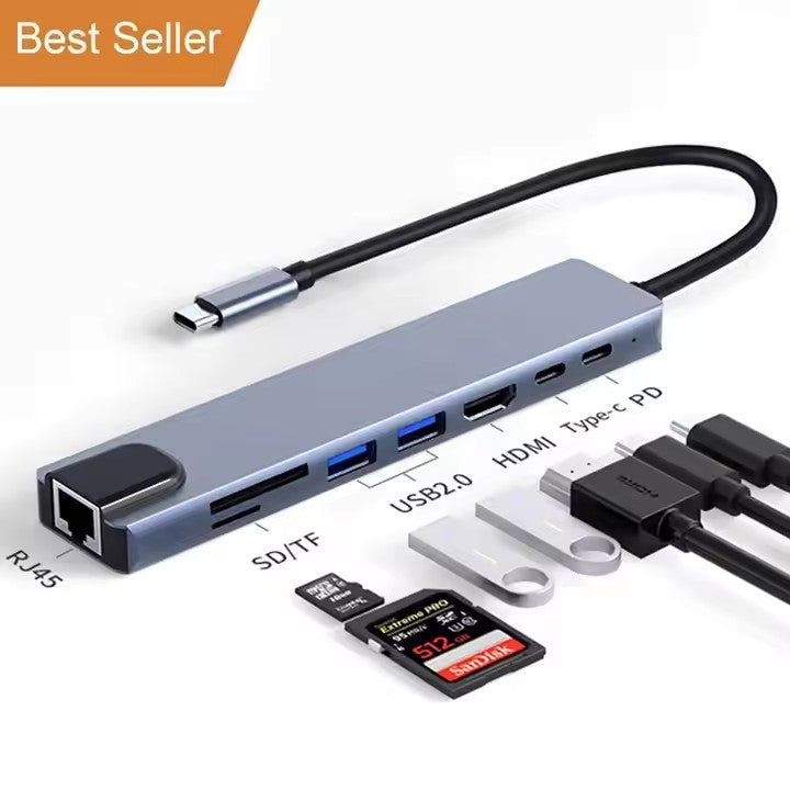pastall UB0571 Multifunctional USB Type C Docking Station (Supports 4K Video, PD Fast Charging, Suitable for Macbook and Other Devices)