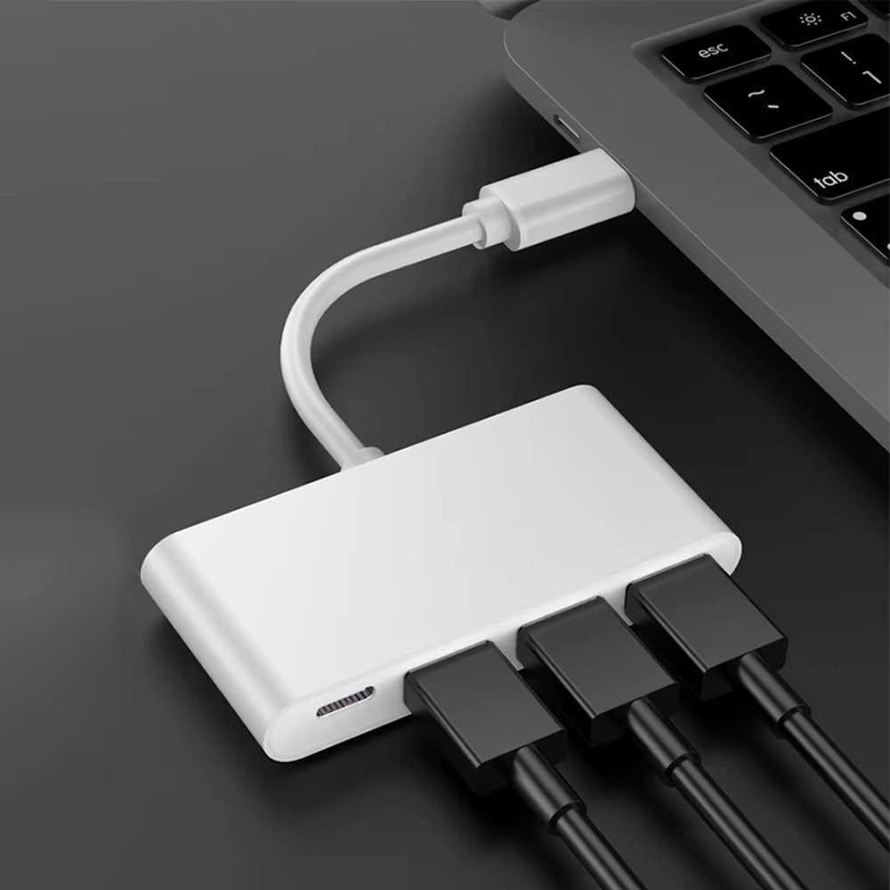 High-Speed Aluminum USB 3.0 Multi-Port Adapter with Multiple Interfaces