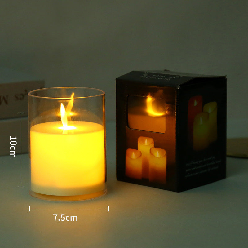 LED Electronic Glass Candle