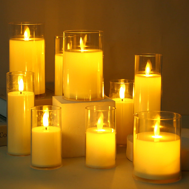 LED Electronic Glass Candle