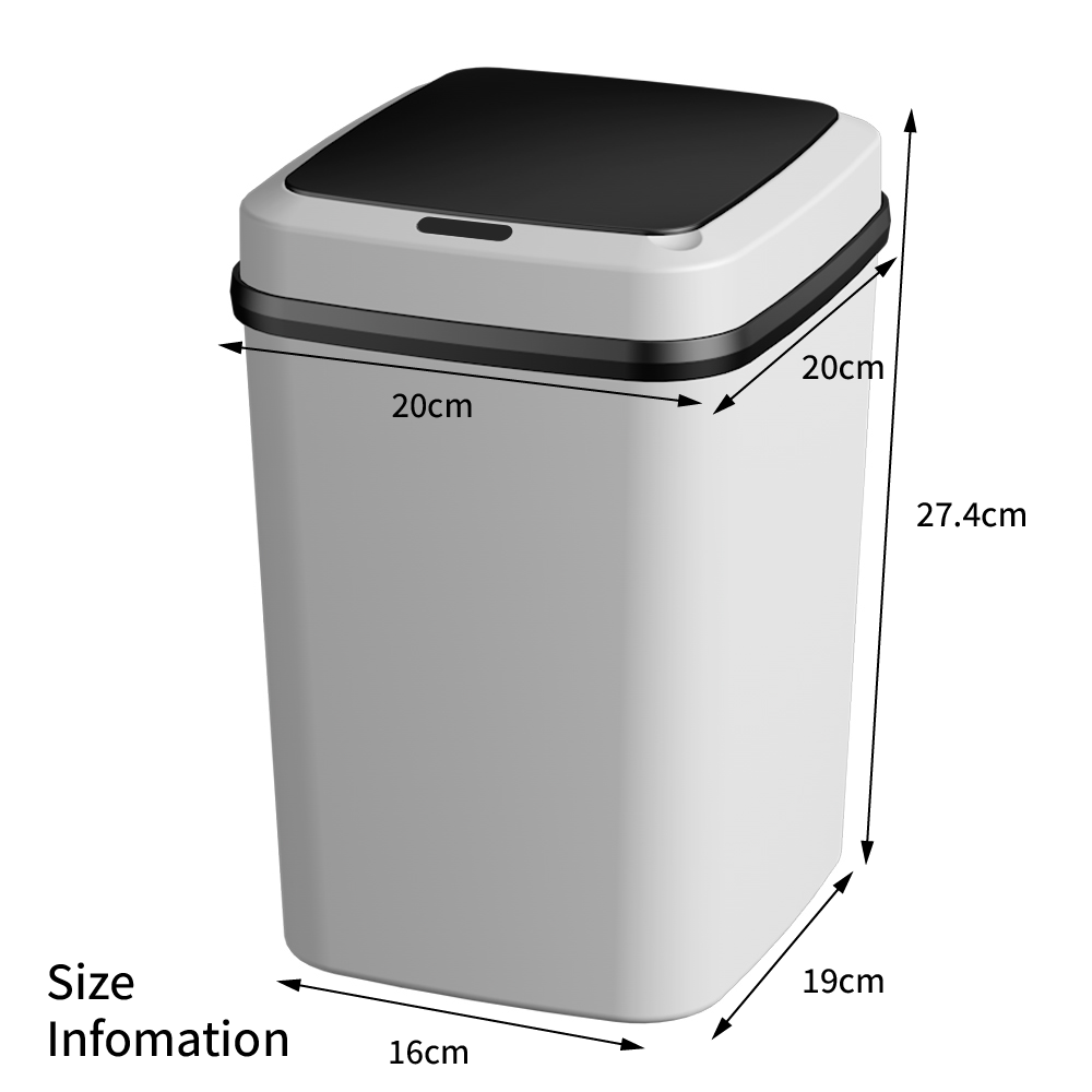 BDI Electric Trash Can Sensitive Mute Odor Isolation Waterproof Automatic Motion Sensor Kick Vibration Rubbish Bin